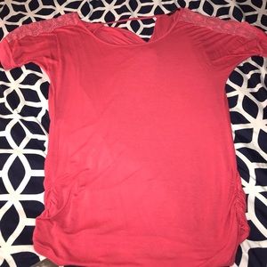 Loose fitting salmon color top